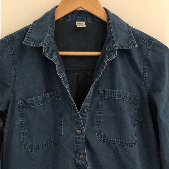 DONATED: Old Navy Chambray Long-Sleeve Shirtdress - Picture 2 of 7